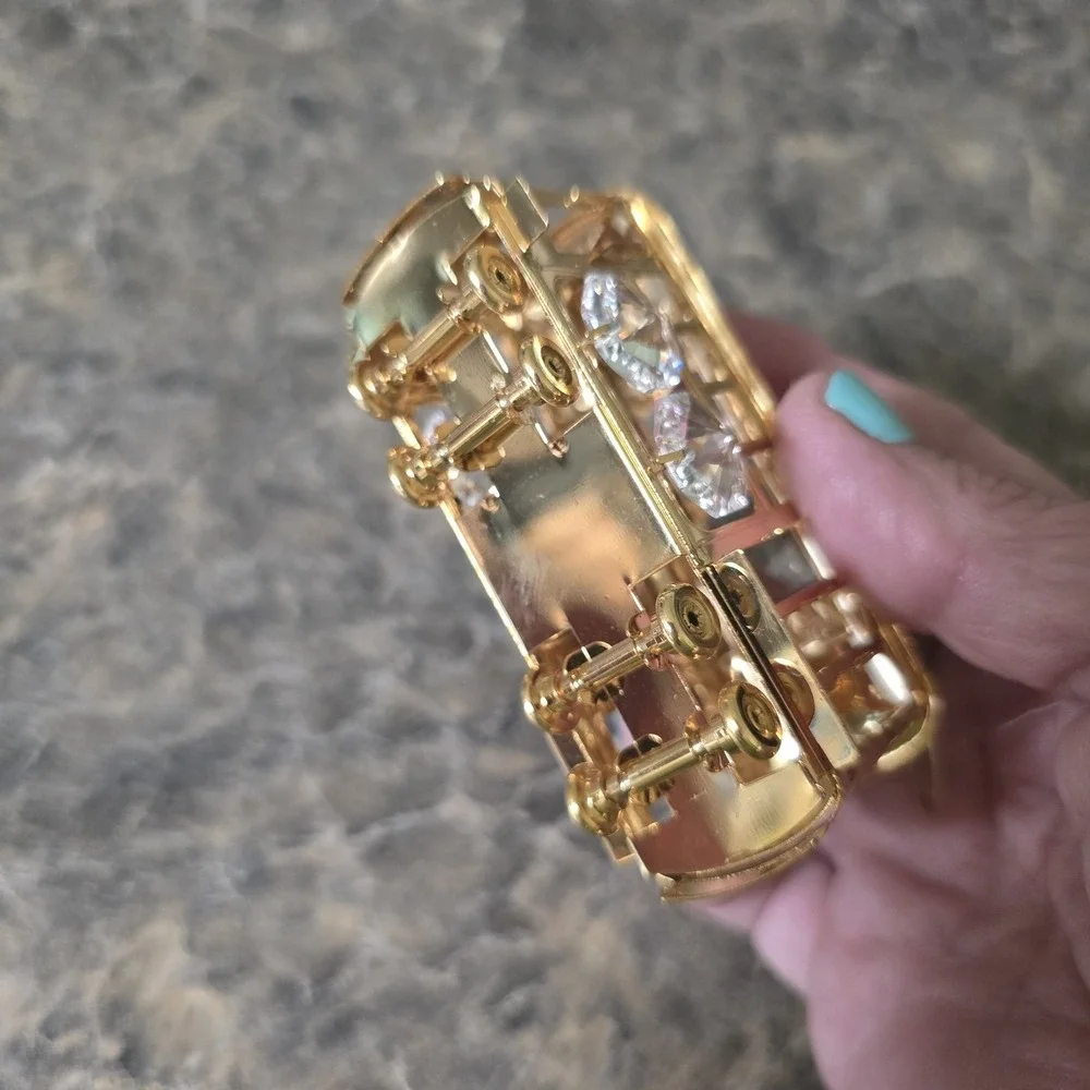 24K GOLD PLATED CALIFORNIA SAN FRANCISCO CITY ICON MINI SOUVENIR DECOR CABLE CAR